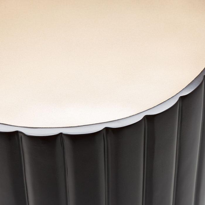 AICO Malibu Crest Round Chairside Table in Dark Espresso - Furniture Land (Milwaukee, WI)