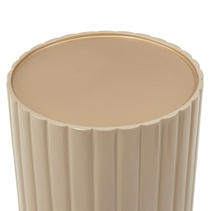 AICO Malibu Crest Round Chairside Table in Chardonnay - Furniture Land (Milwaukee, WI)