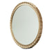 AICO Malibu Crest Oval Wall Mirror in Burnished Gold - Furniture Land (Milwaukee, WI)