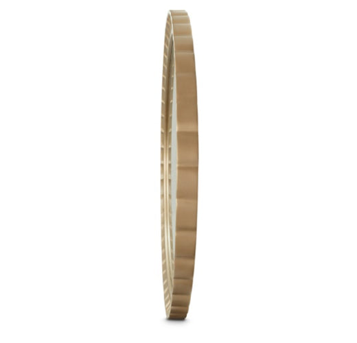AICO Malibu Crest Oval Wall Mirror in Burnished Gold - Furniture Land (Milwaukee, WI)