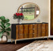 AICO Malibu Crest Oval Wall Mirror in Burnished Gold - Furniture Land (Milwaukee, WI)