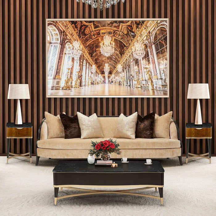 AICO Malibu Crest Sofa in Dark Espresso - Furniture Land (Milwaukee, WI)
