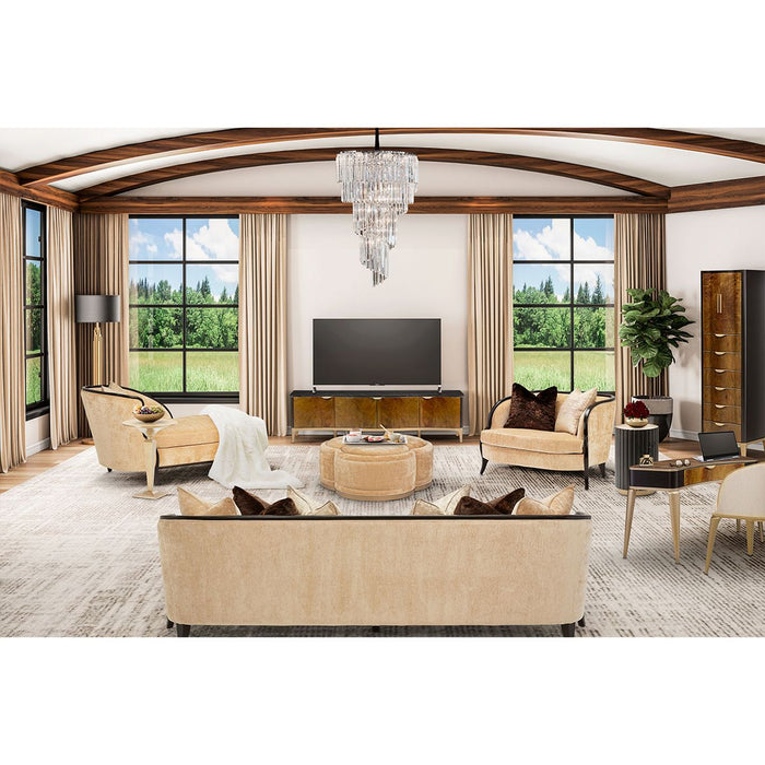 AICO Malibu Crest Chaise in Dark Espresso - Furniture Land (Milwaukee, WI)