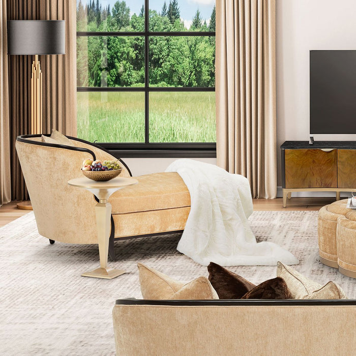 AICO Malibu Crest Chaise in Dark Espresso - Furniture Land (Milwaukee, WI)