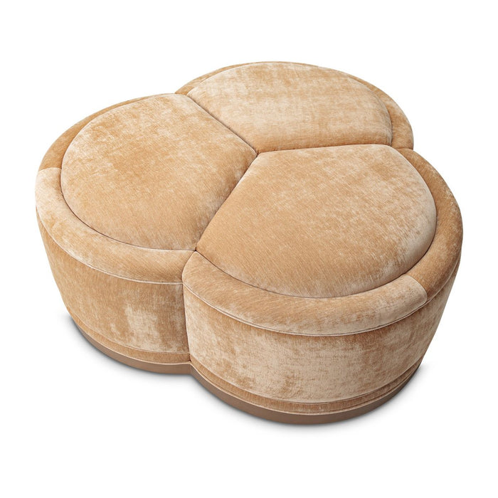 AICO Malibu Crest Clover Cocktail Ottoman in Dark Espresso - Furniture Land (Milwaukee, WI)