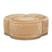 AICO Malibu Crest Clover Cocktail Ottoman in Dark Espresso - Furniture Land (Milwaukee, WI)