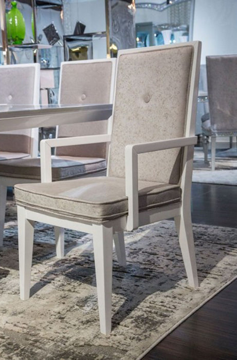 Aico Furniture Horizons Arm Chair in Cloud White (Set of 2) - Furniture Land (Milwaukee, WI)