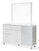 Aico Horizons Wall Mirror in Cloud White - Furniture Land (Milwaukee, WI)