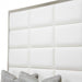 Aico State St Metal Cal King Panel Bed in Glossy White - Furniture Land (Milwaukee, WI)