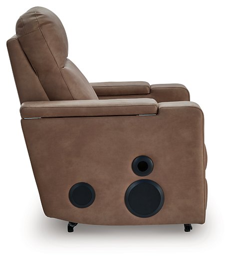 Lorrenton Power Glider Recliner with Audio System - Furniture Land (Milwaukee, WI)
