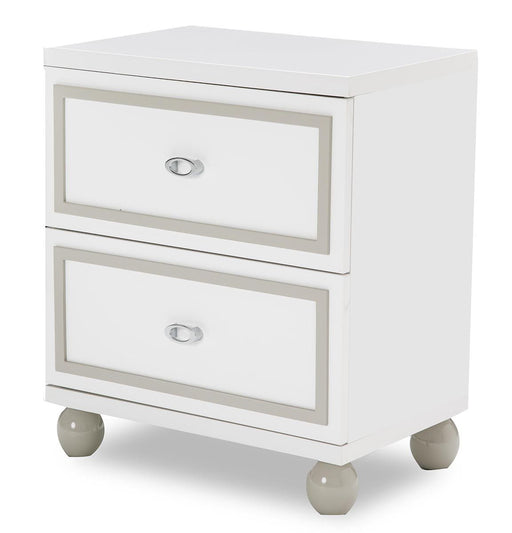 AICO Sky Tower 2 Drawer Nightstand in White Cloud - Furniture Land (Milwaukee, WI)