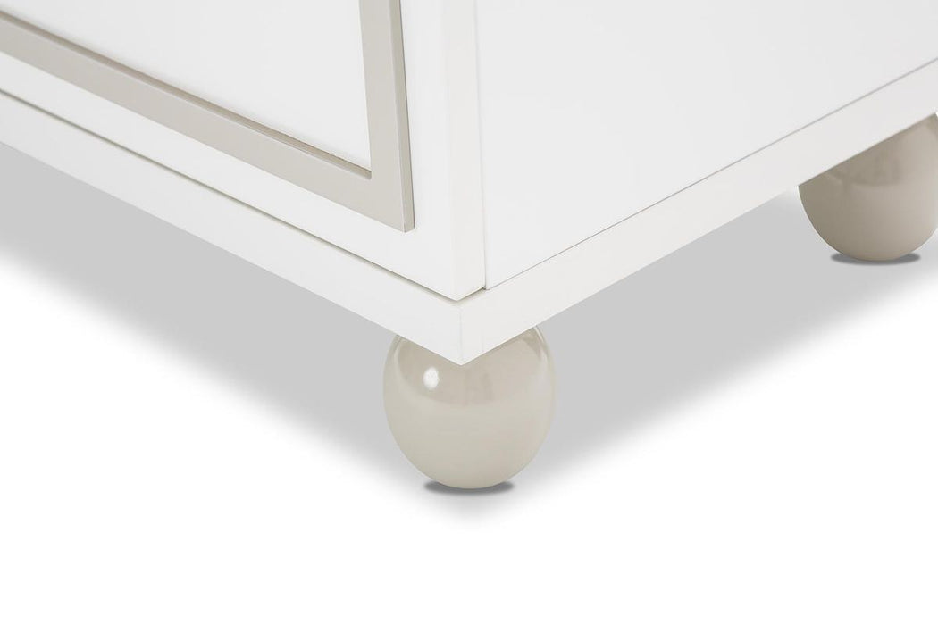 AICO Sky Tower 2 Drawer Nightstand in White Cloud - Furniture Land (Milwaukee, WI)