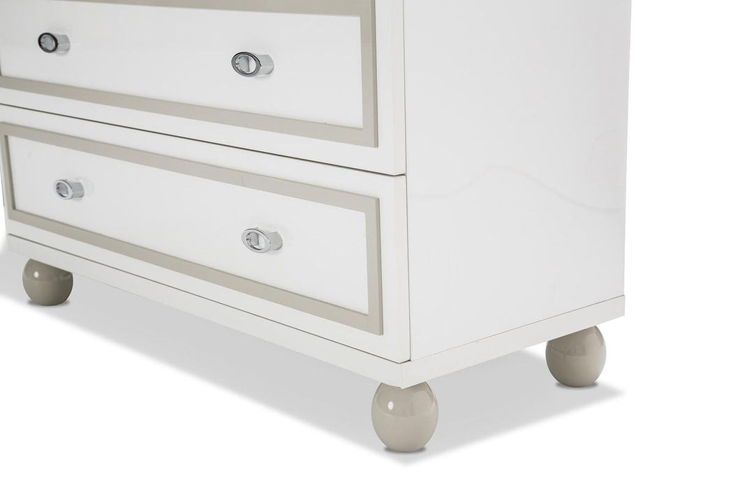 AICO Sky Tower 7 Drawer Chest in White Cloud - Furniture Land (Milwaukee, WI)