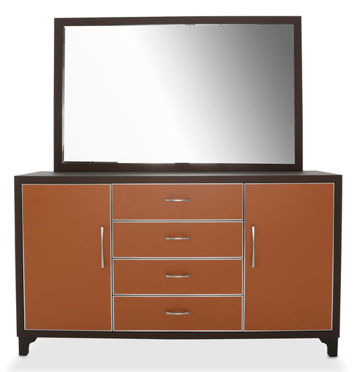 Aico 21 Cosmopolitan Mirror in Orange/Umber - Furniture Land (Milwaukee, WI)