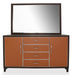 Aico 21 Cosmopolitan Mirror in Orange/Umber - Furniture Land (Milwaukee, WI)