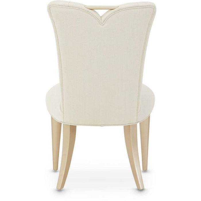 AICO La Rachelle Side Chair in Medium Champagne (Set of 2) - Furniture Land (Milwaukee, WI)