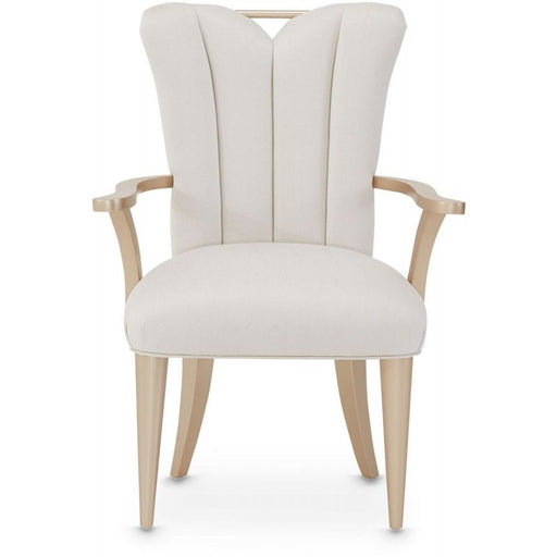 AICO La Rachelle Arm Chair in Medium Champagne (Set of 2) - Furniture Land (Milwaukee, WI)