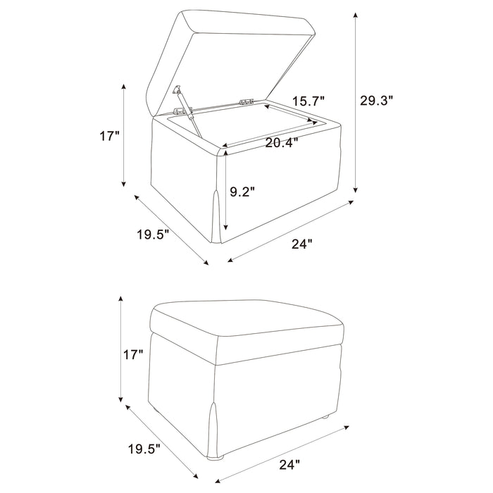 Winter Ottomans - Furniture Land (Milwaukee, WI)