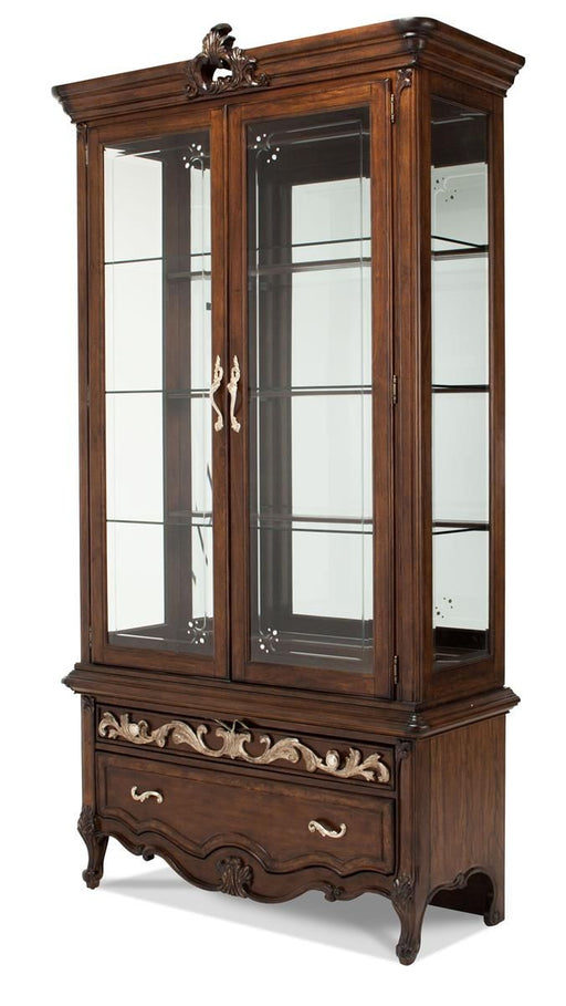 Aico Platine de Royale Curio in Light Espresso 09505-229 - Furniture Land (Milwaukee, WI)