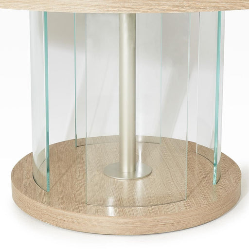 AICO Laguna Ridge Round Dining Table in Washed Oak - Furniture Land (Milwaukee, WI)