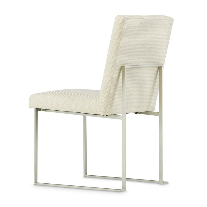 AICO Laguna Ridge Side Chair (Set of 2) in Brushed Silver - Furniture Land (Milwaukee, WI)