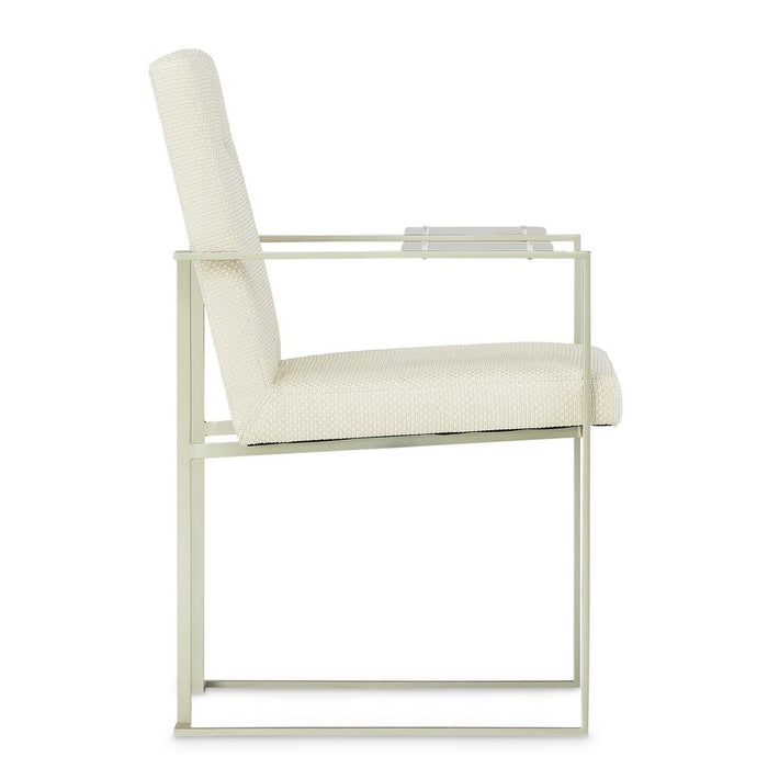 AICO Laguna Ridge Arm Chair (Set of 2) in Brushed Silver - Furniture Land (Milwaukee, WI)