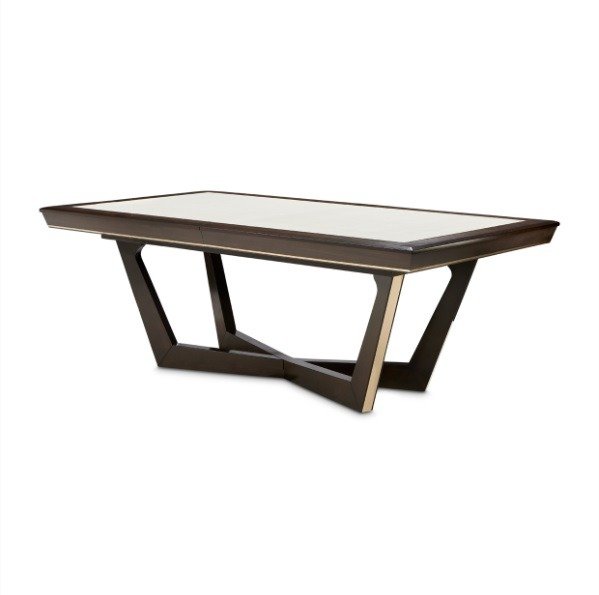 AICO Belmont Place Rectangular Dining Table in Espresso - Furniture Land (Milwaukee, WI)