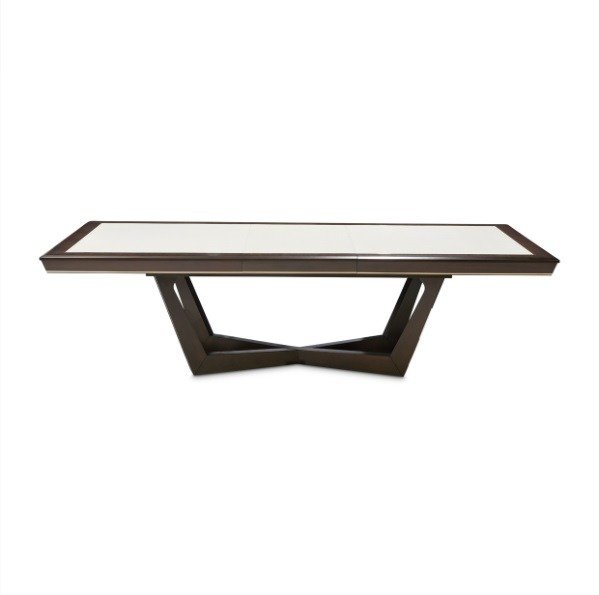 AICO Belmont Place Rectangular Dining Table in Espresso - Furniture Land (Milwaukee, WI)