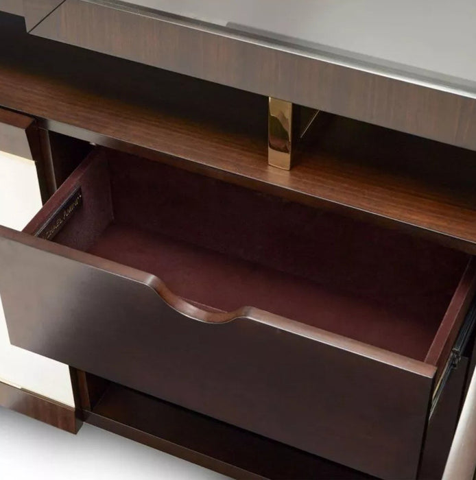 AICO Belmont Place Buffet with China Top in Espresso - Furniture Land (Milwaukee, WI)