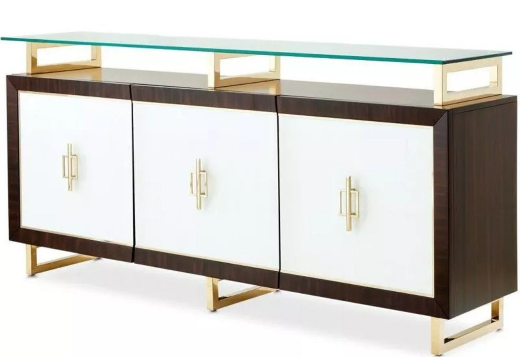 AICO Belmont Place Buffet with China Top in Espresso - Furniture Land (Milwaukee, WI)