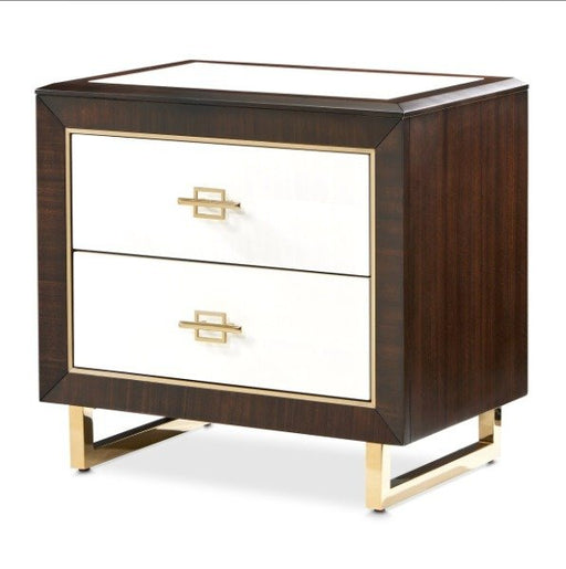 AICO Belmont Place Nightstand in Espresso - Furniture Land (Milwaukee, WI)