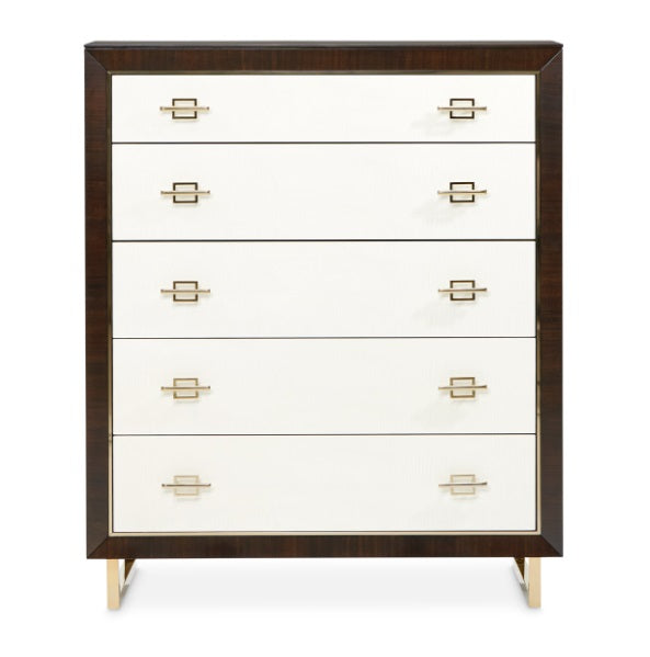 AICO Furniture Penthouse 5 Drawer Chest in Espresso - Furniture Land (Milwaukee, WI)