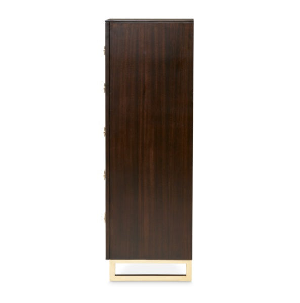 AICO Furniture Penthouse 5 Drawer Chest in Espresso - Furniture Land (Milwaukee, WI)