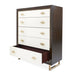 AICO Furniture Penthouse 5 Drawer Chest in Espresso - Furniture Land (Milwaukee, WI)