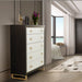 AICO Furniture Penthouse 5 Drawer Chest in Espresso - Furniture Land (Milwaukee, WI)