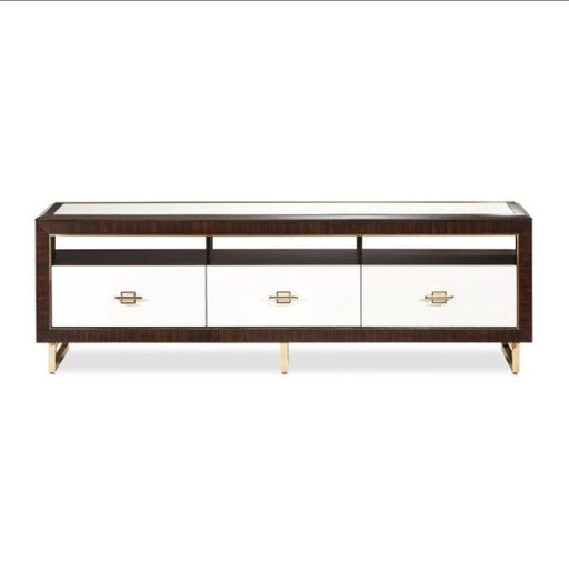 AICO Belmont Place Media Cabinet in Espresso - Furniture Land (Milwaukee, WI)