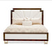 AICO Belmont Place Cal King Panel Upholstered Bed in Espresso - Furniture Land (Milwaukee, WI)