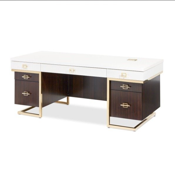 AICO Belmont Place Desk in Espresso - Furniture Land (Milwaukee, WI)