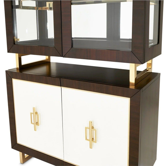 AICO Belmont Place Display Cabinet in Espresso - Furniture Land (Milwaukee, WI)