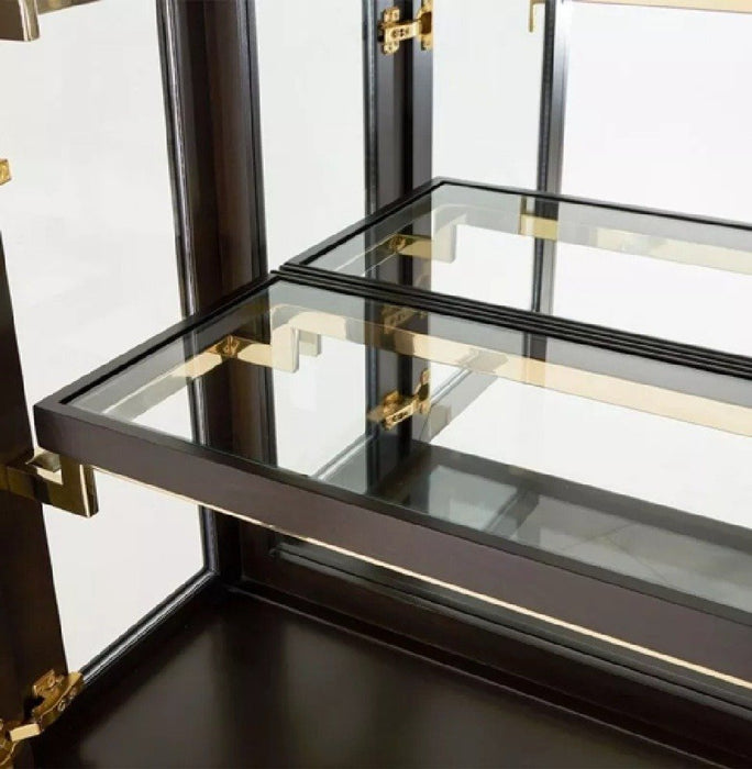AICO Belmont Place Display Cabinet in Espresso - Furniture Land (Milwaukee, WI)