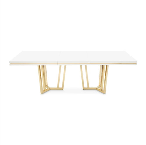 AICO Furniture Palm Gate Rectangular Dining Table in Cloud White - Furniture Land (Milwaukee, WI)
