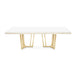 AICO Furniture Palm Gate Rectangular Dining Table in Cloud White - Furniture Land (Milwaukee, WI)