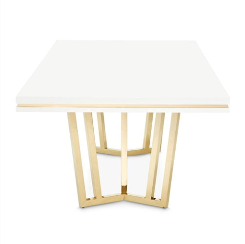 AICO Furniture Palm Gate Rectangular Dining Table in Cloud White - Furniture Land (Milwaukee, WI)