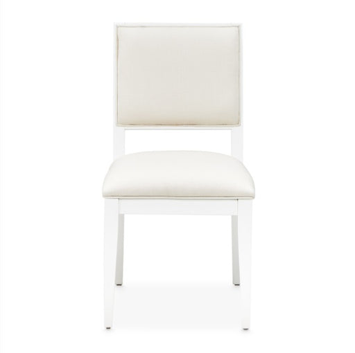 AICO Furniture Palm Gate Side Chair (Set of 2) in Cloud White - Furniture Land (Milwaukee, WI)