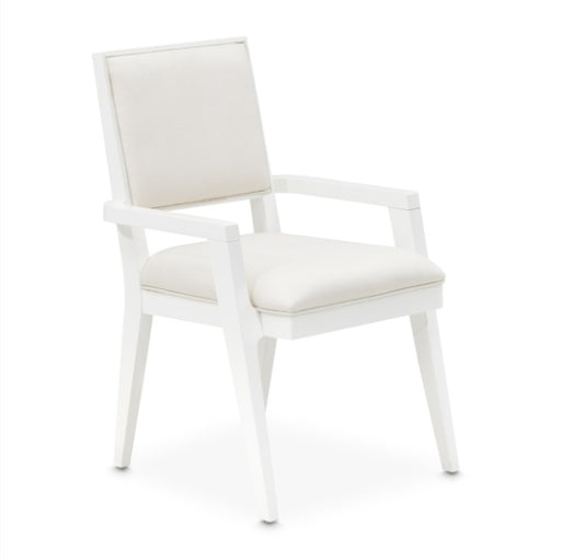 AICO Furniture Palm Gate Arm Chair (Set of 2) in Cloud White - Furniture Land (Milwaukee, WI)