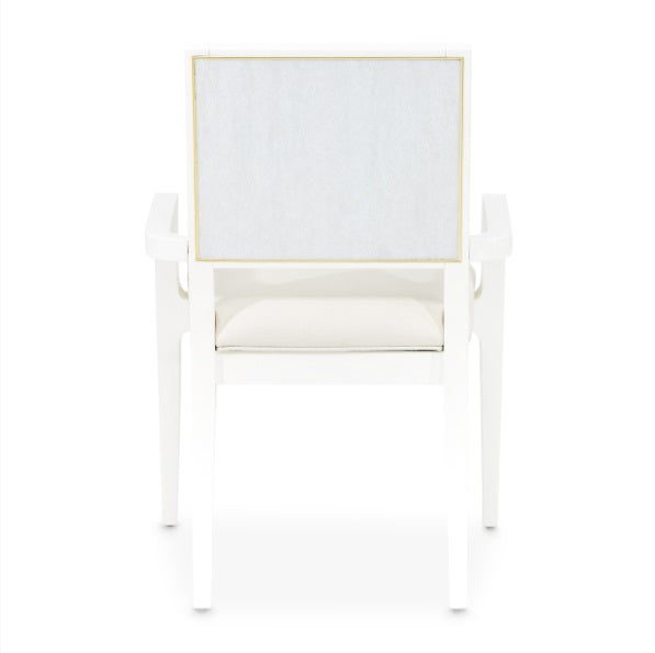 AICO Furniture Palm Gate Arm Chair (Set of 2) in Cloud White - Furniture Land (Milwaukee, WI)