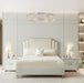 AICO Furniture Palm Gate California King Platform Bed in Cloud White - Furniture Land (Milwaukee, WI)