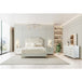 AICO Furniture Palm Gate California King Platform Bed in Cloud White - Furniture Land (Milwaukee, WI)