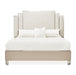 AICO Furniture Palm Gate King Upholstered Platform Bed in Clay - Furniture Land (Milwaukee, WI)