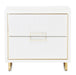 AICO Furniture Palm Gate Nightstand in Cloud White - Furniture Land (Milwaukee, WI)